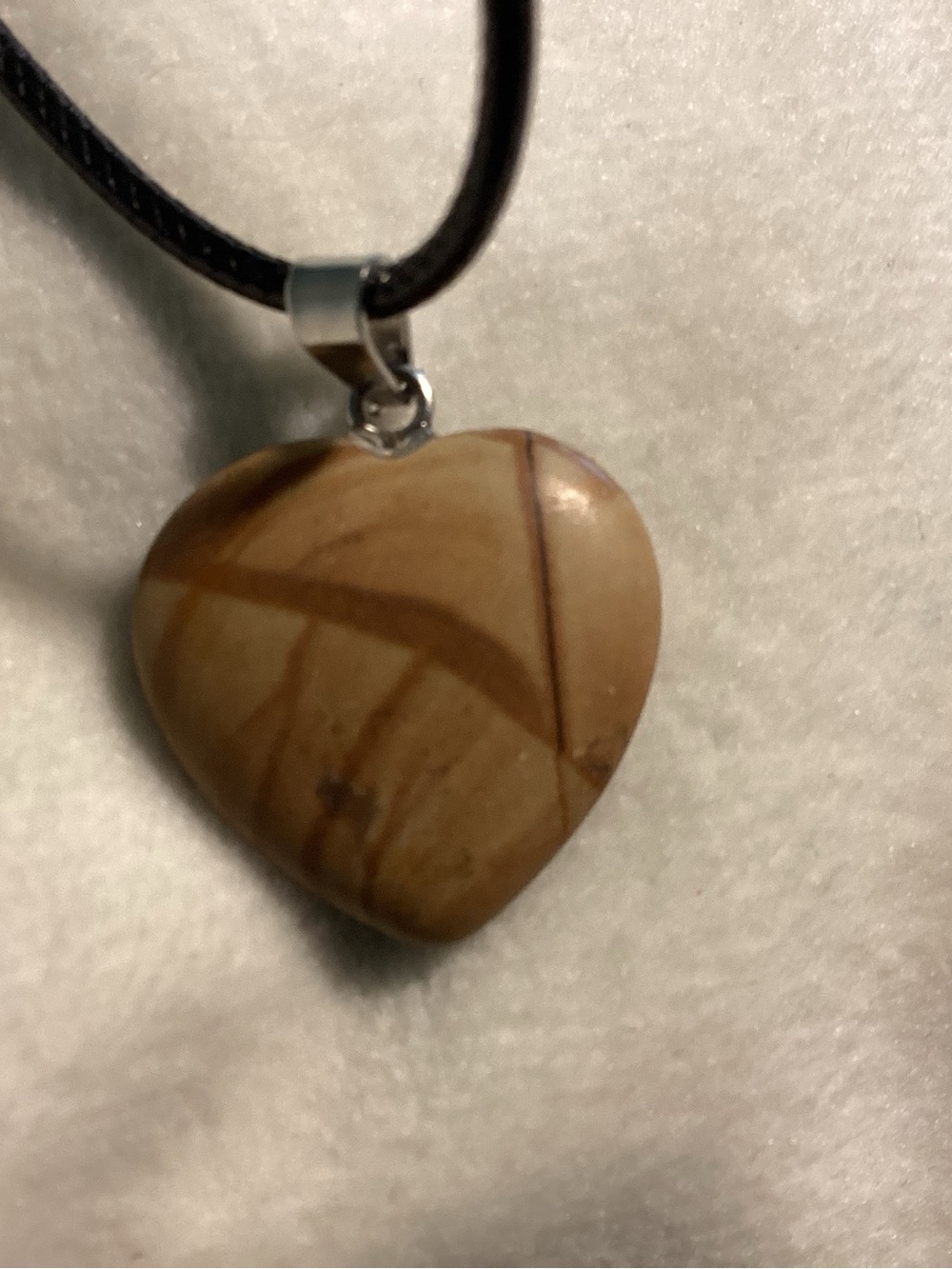 Heart-Shaped Brown Pendant Necklace
